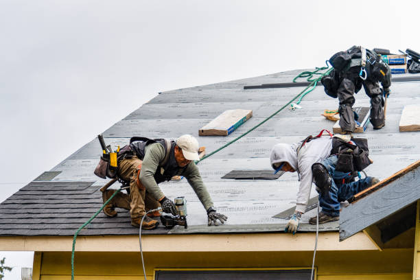 Professional Gutter Installation technician working in Waitsburg, WA